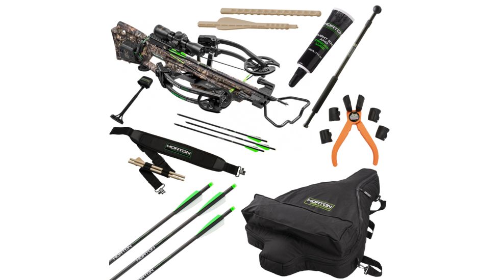 Horton Archery Vortec RDX Crossbow w/ 3x Pro-View 2 Scope, ACUdraw, 135, Mossy Oak Country Camo, NH17060-5522 W/ Vanguard Quest Tripod