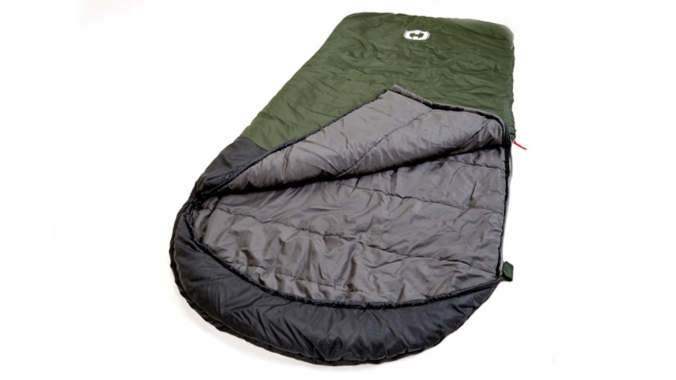 Hotcore Fatboy 250 Rectangular Sleeping Bag, Forest Green, 93in x 42in, Fatboy 250