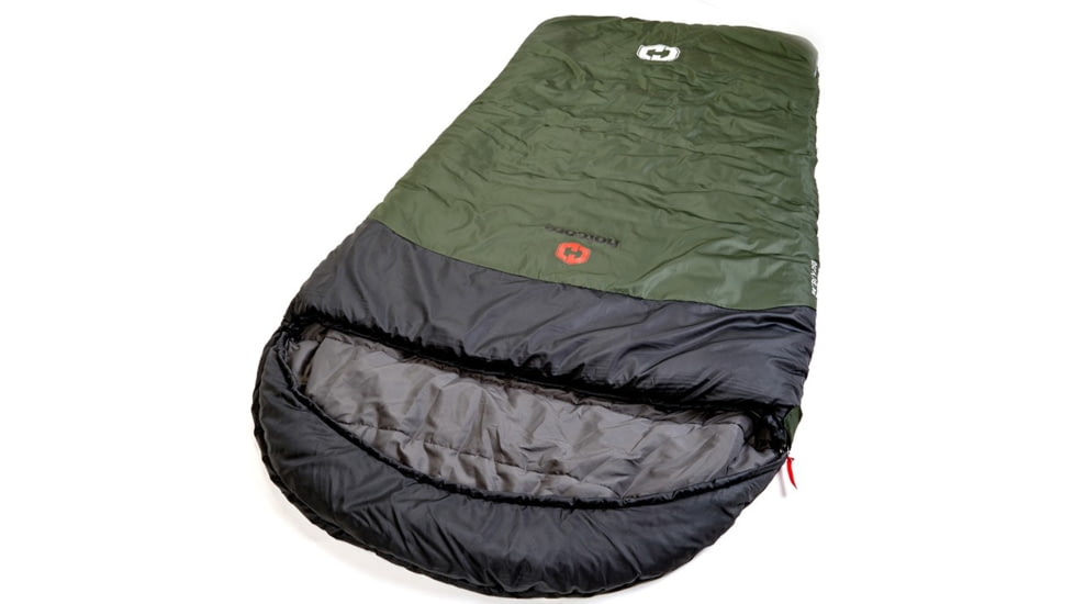 Hotcore Fatboy 250 Rectangular Sleeping Bag, Forest Green, 93in x 42in, Fatboy 250