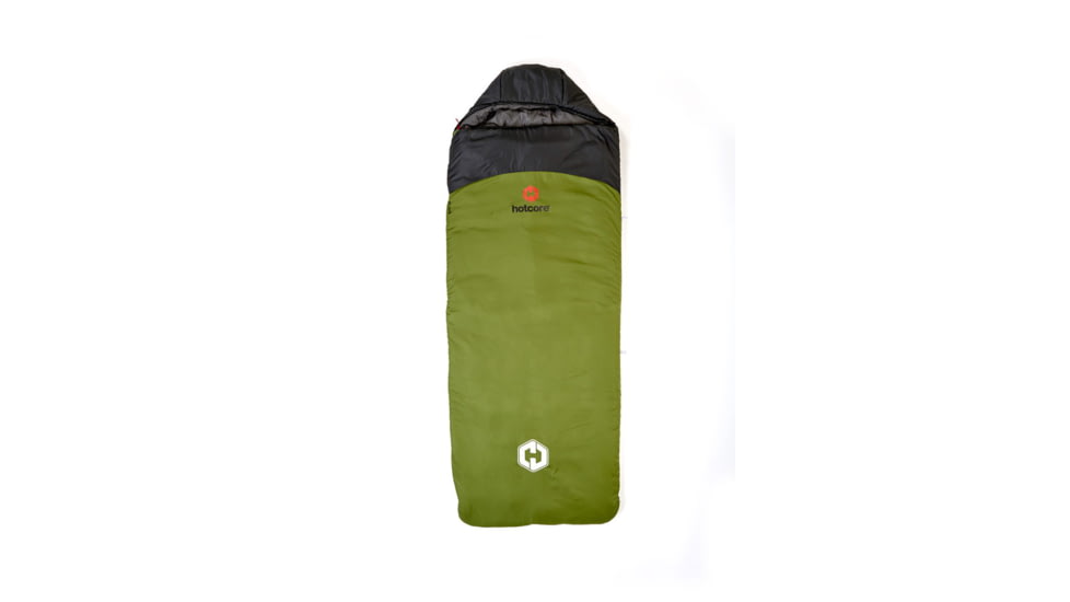 Hotcore R-400 Sleeping Bag, Green, 90in x 34in, R-400