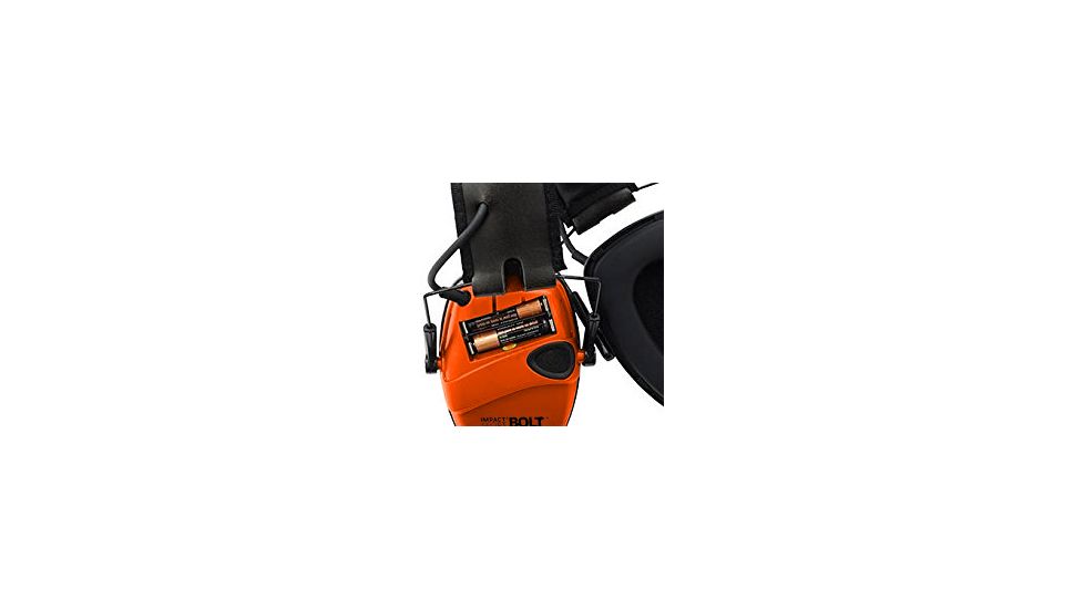 Howard Leight Impact Sport Bolt Electronic Earmuff, Orange, One size fits most, R-02231