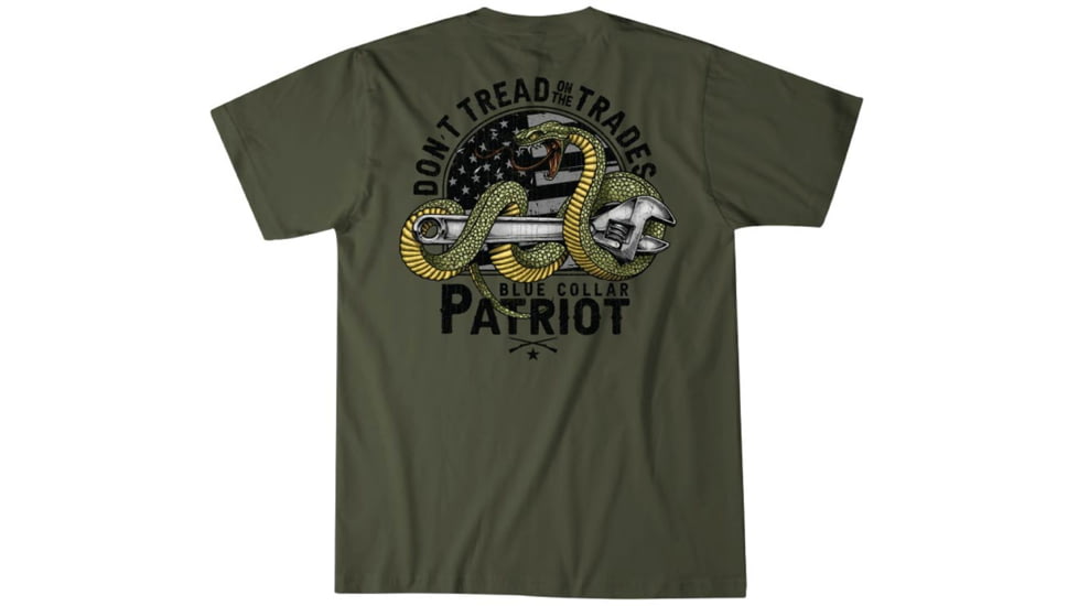 HOWITZER Dont Tread Trades S/S Tee - Mens, Surplus Green, 2XL, CV7107-SURG-2X