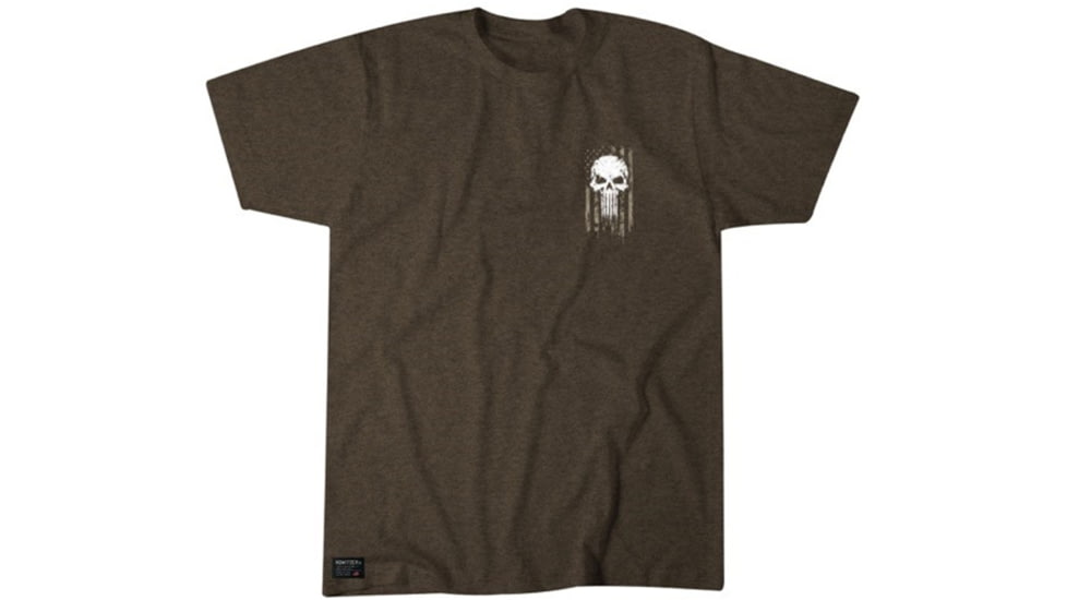 HOWITZER Skull Freedom Flag S/S Tee - Mens, Brindle, Medium, CV4574-BRIN-M