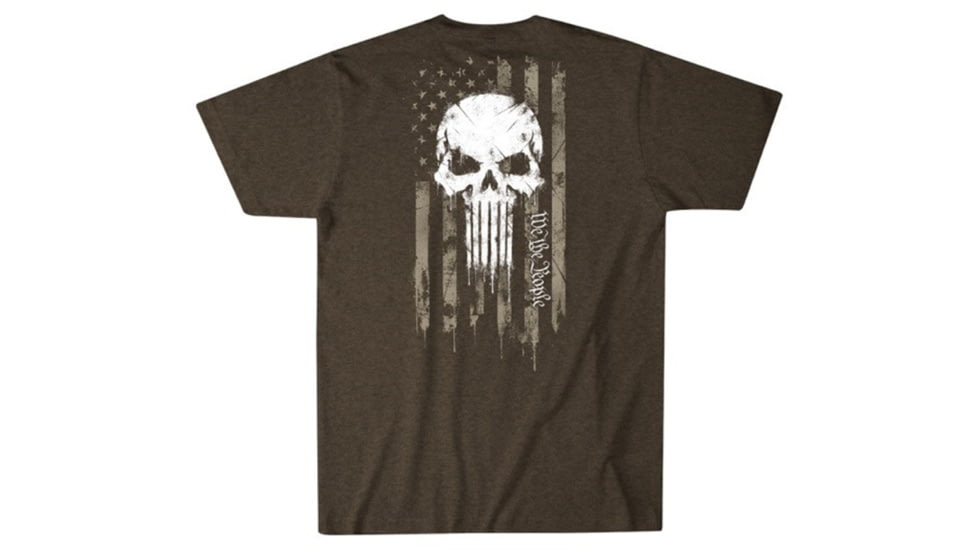 HOWITZER Skull Freedom Flag S/S Tee - Mens, Brindle, Medium, CV4574-BRIN-M
