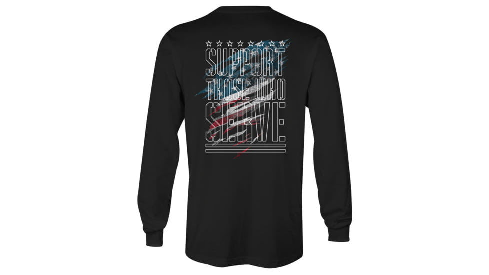 HOWITZER Support L/S Tee - Mens, Black, Small, CV7064-BK-S