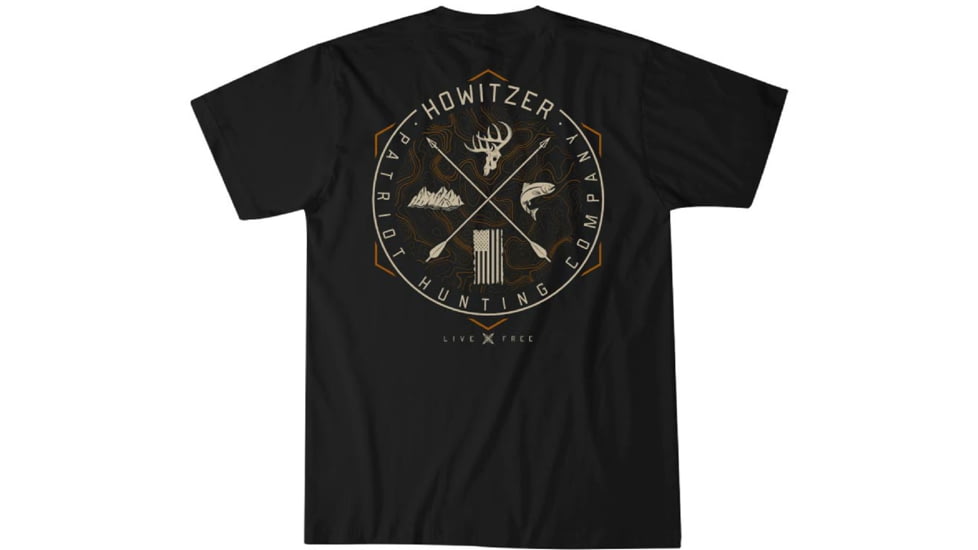 HOWITZER Wilderness S/S Tee - Mens, Black, 2XL, CV7098-BK-2X