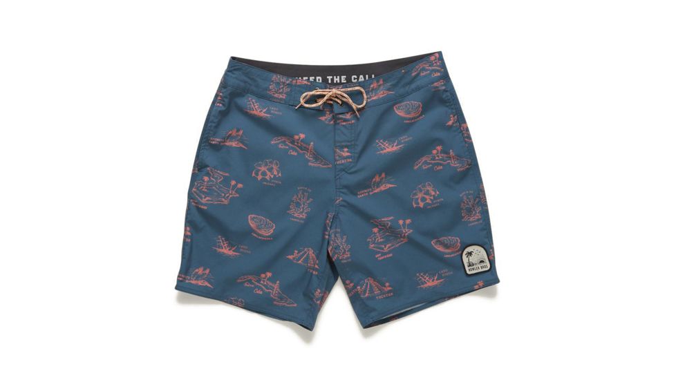 Howler Brothers Buchannon Boardshorts - Mens, Gulf Destinations Print/Dark Slate Blue, 32, 130720S-GMS-32