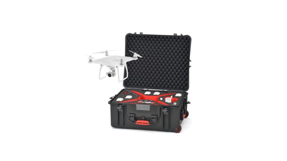 HPRC DJI Phantom 4 Case with Pre-Cut Foam Interior and Wheels, Case Only, Black PHA4-2700W-01