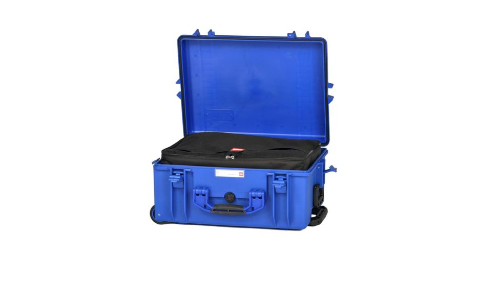 HPRC Wheeled Hard Case w/ Interior Cordura Bag, Blue, 21.05 x 16.65 x 9.84in HPRC2600WBAGBLU
