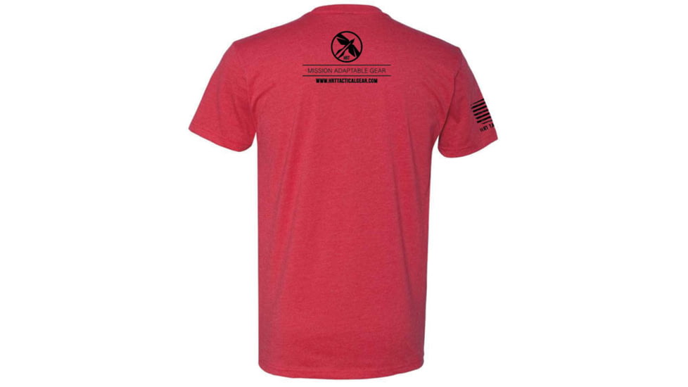 HRT Tactical Gear Flag Logo T-Shirt, Red, X-Large, HRT-SHIRT3-XL-RD