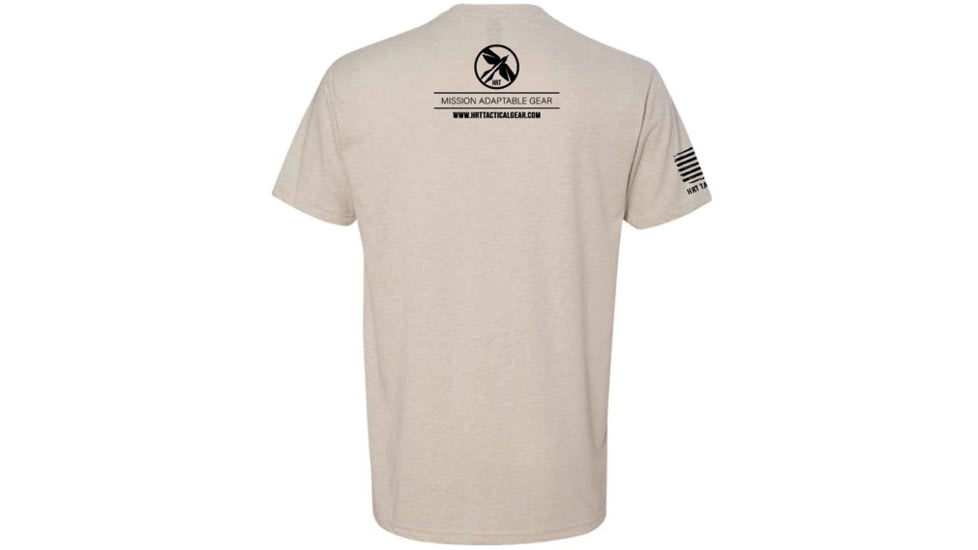 HRT Tactical Gear Flag Logo T-Shirt, Sand, Medium, HRT-SHIRT3-MM-SD