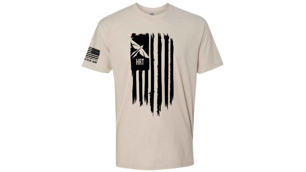 HRT Tactical Gear Flag T-Shirt - Men's, Sand, Medium, HRT-SHIRT3-MM-SD