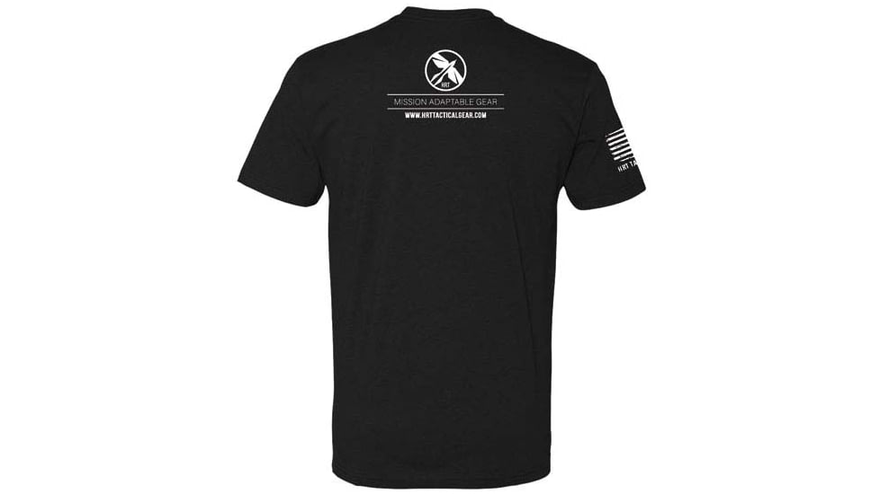 HRT Tactical Gear Round Logo T-Shirt, Black, X-Large, HRT-SHIRT2-XL-BK