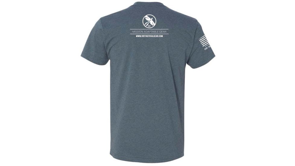 HRT Tactical Gear Round Logo T-Shirt, Indigo, Medium, HRT-SHIRT2-MM-BL