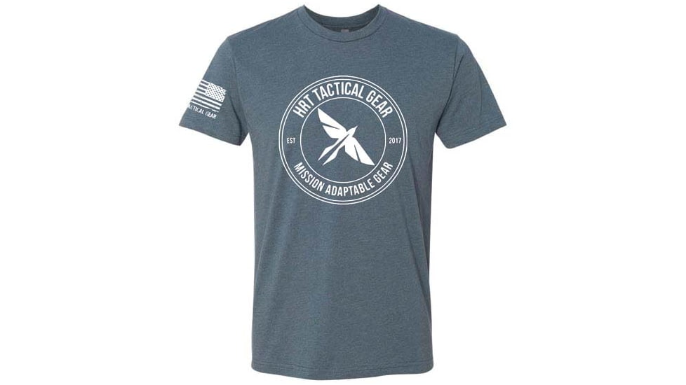 HRT Tactical Gear Round Logo T-Shirt - Men's, Blue, Medium, HRT-SHIRT2-MM-BL