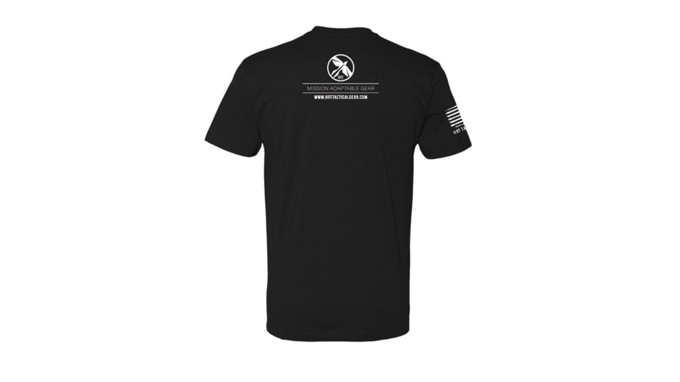 HRT Tactical Gear Round Logo T-Shirt - Mens, Black, Small, HRT-SHIRT2-SM-BK
