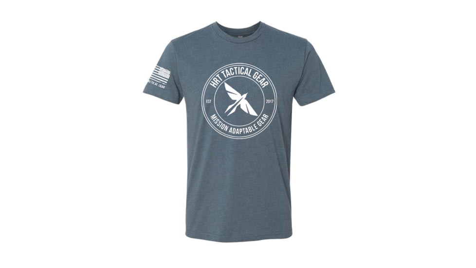 HRT Tactical Gear Round Logo T-Shirt - Mens, Blue, Small, HRT-SHIRT2-SM-BL