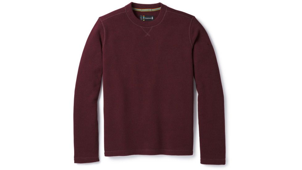 Smartwool Hudson Trail Fleece Crew Sweater-Men's, Tibetan Red, Large, SW016215A25-L