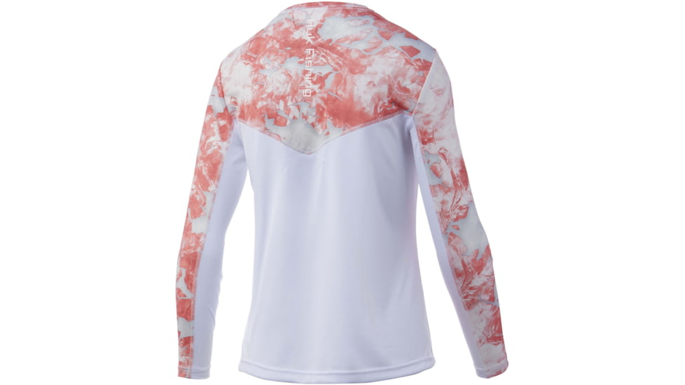 HUK Performance Fishing Icon X Mossy Oak Fracture L/S Shirt - Womens, Mossy Oak Sockeye, L, H6120085-994-L