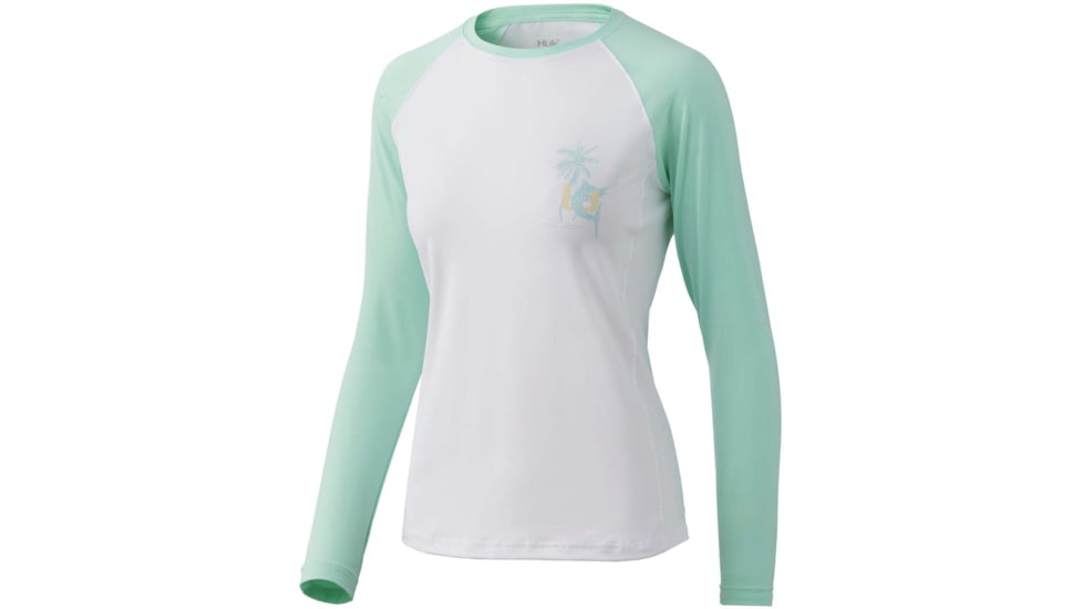 HUK Performance Fishing Marlin Palm Horizon Double Header - Womens, Beach Glass, S, H6120091-339-S