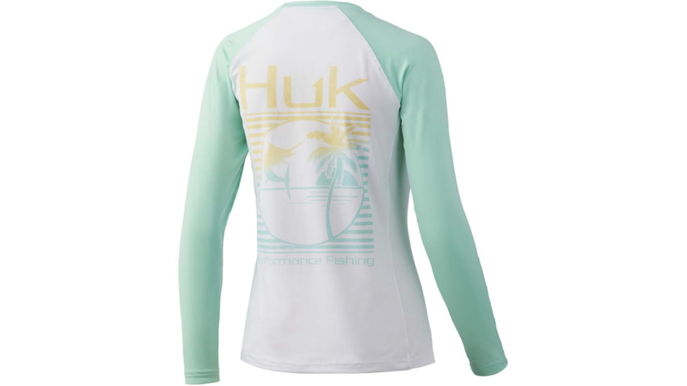 HUK Performance Fishing Marlin Palm Horizon Double Header - Womens, Beach Glass, S, H6120091-339-S