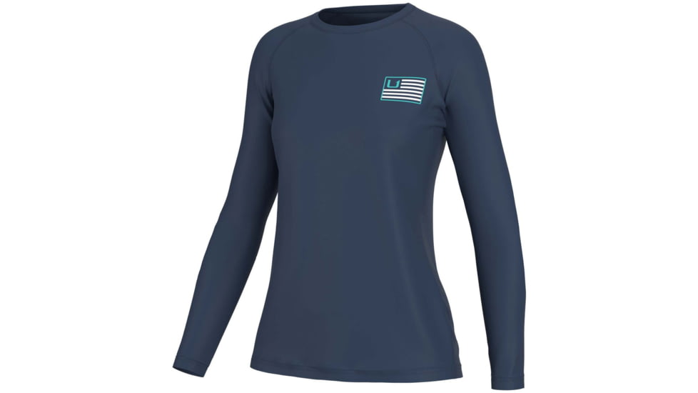 HUK Performance Fishing And Bars Pursuit Long-Sleeve Shirt - Womens, Sargasso Sea, Extra Large, H6120100-409-XL