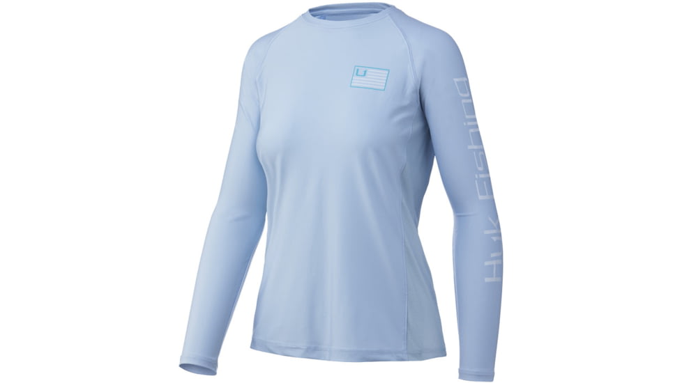 HUK Performance Fishing And Bars Pursuit Shirt - Womens, Coastal Sky, S, H6120100-427-S