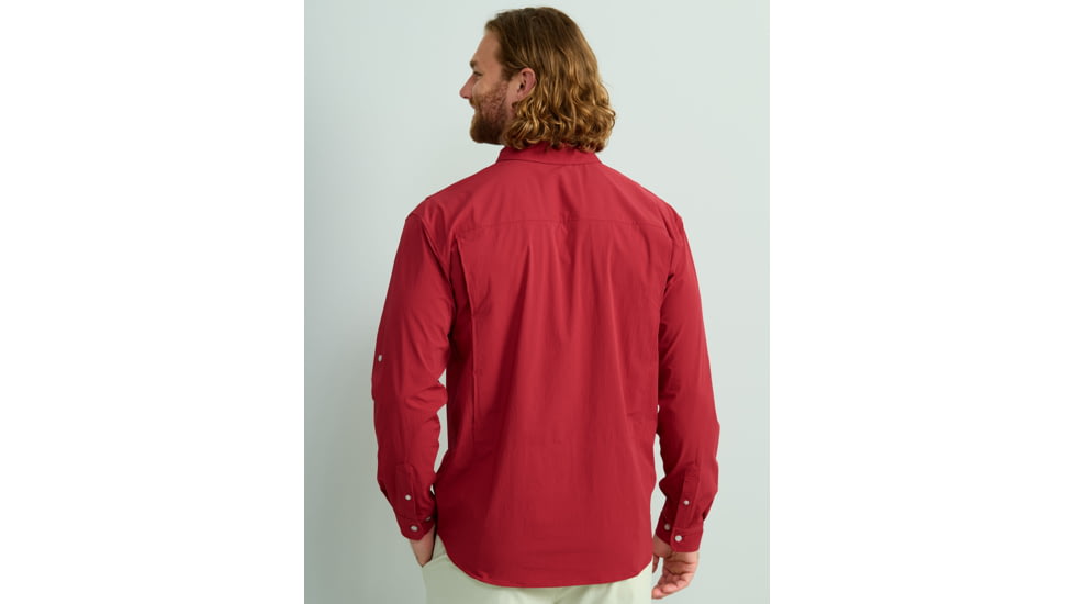 HUK Performance Fishing Creekbed Long Sleeve Shirt - Mens, Scarlet Blaze, 3XL, H1500184-621-XXXL