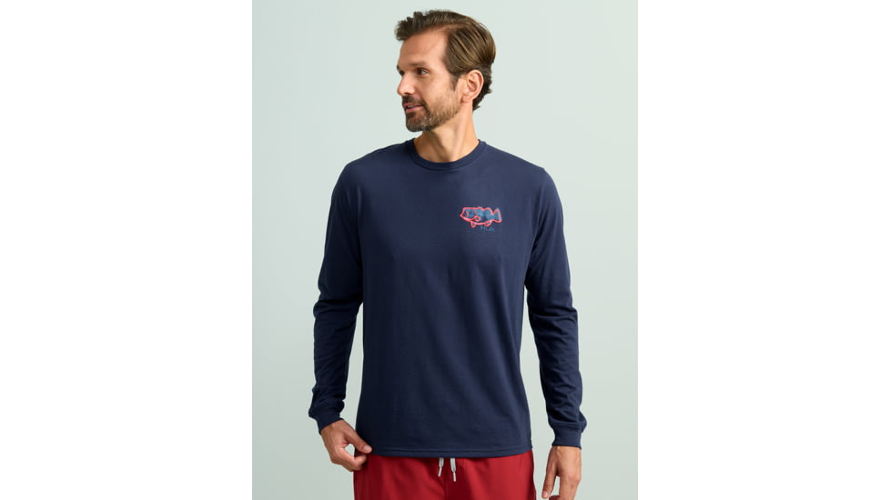 HUK Performance Fishing Graphic Long Sleeve Tee - Mens, Naval Academy, Extra Large, H1000533-413-XL