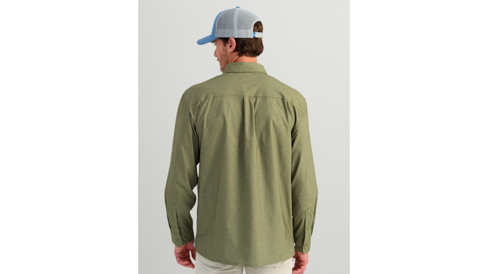 HUK Performance Fishing Hawser Heather Flannel - Mens, Heather Moss, 2XL, H1500208-318-XXL