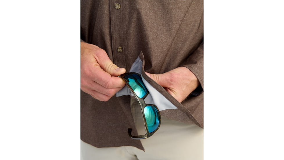 HUK Performance Fishing Hawser Heather Flannel - Mens, Pluff Mud Hthr, Small, H1500208-203-S