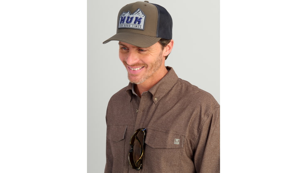 HUK Performance Fishing Hawser Heather Flannel - Mens, Pluff Mud Hthr, Small, H1500208-203-S