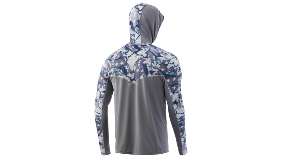 HUK Performance Fishing HUK Icon X Camo Hoodie - Men's, Ocean Tally Cam, Small, H1200153-975-S