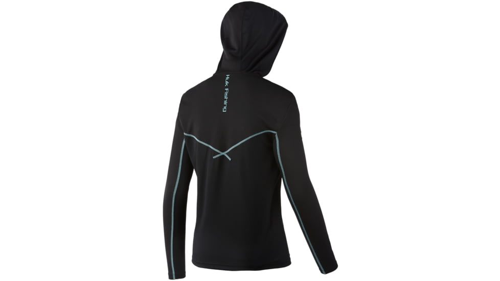 HUK Performance Fishing Icon X Hoodie - Womens, Black, Extra Large, H6120079-001-XL