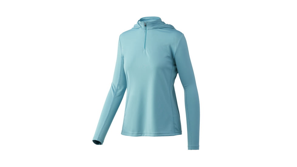 HUK Performance Fishing Icon X Hoodie - Womens, Porcelain Blue, Small, H6120079-481-S