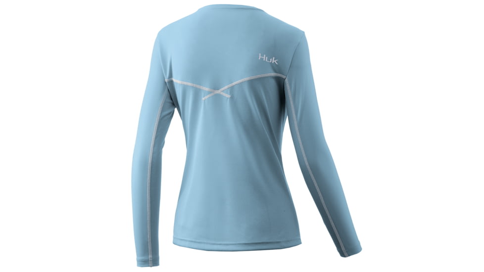 HUK Performance Fishing Icon X Long Sleeve Top - Womens, Ice Blue, Extra Small, H6120018-450-XS