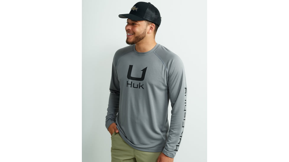 HUK Performance Fishing KC Icon Graphic Long Shirt - Mens, Night Owl, 2XL, H1200629-016-XXL