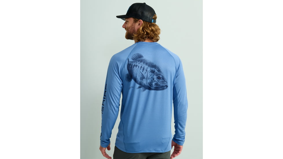 HUK Performance Fishing KC Icon Graphic Long Shirt - Mens, Quiet Harbor, Large, H1200629-445-L