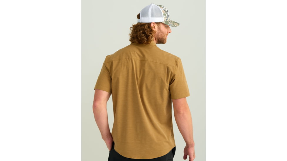HUK Performance Fishing Kona Solid Short Sleeve Shirt - Mens, Sand Piper, Large, H1500154-217-L