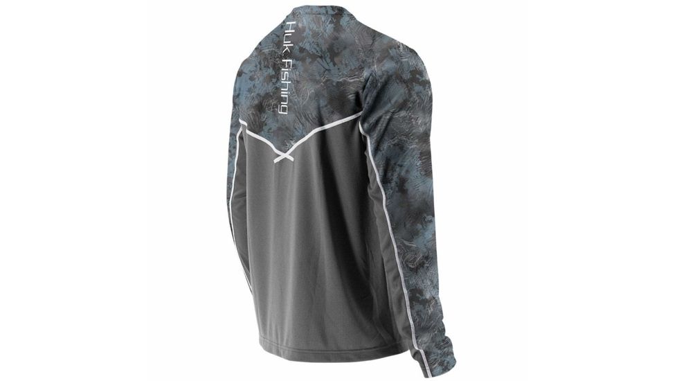 HUK Performance Fishing Mens Icon Camo Long Sleeve Top, SubPhantis Glacier, Extra Large, H1200143-095-XL