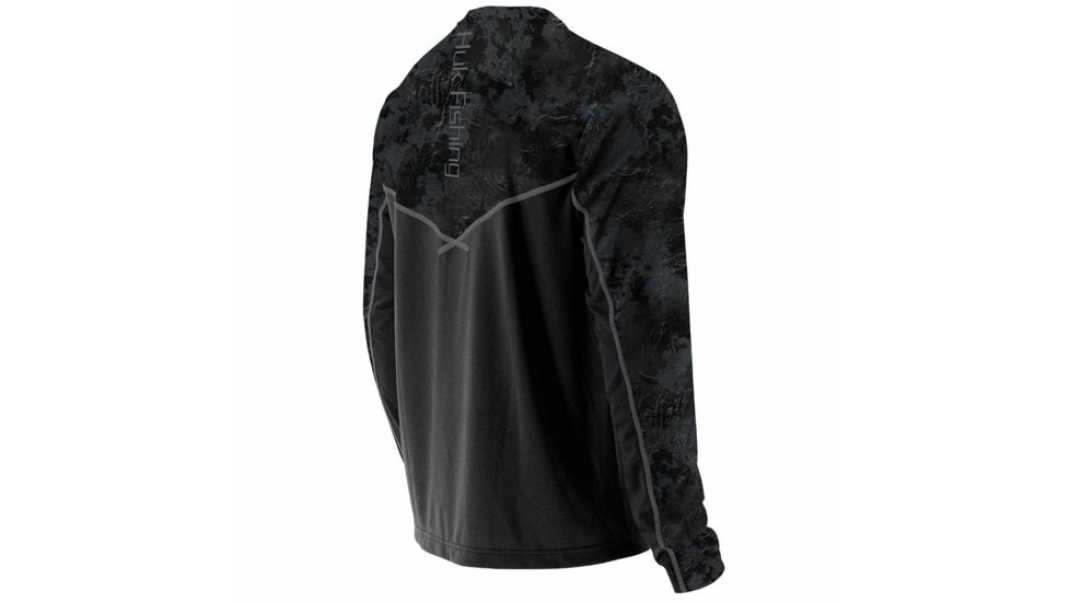 HUK Performance Fishing Mens Icon Camo Long Sleeve Top, SubPhantis Night Vision, Medium, H1200143-075-M