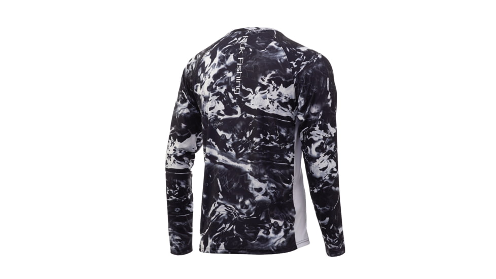 HUK Performance Fishing Mossy Oak Pursuit Long Sleeve - Mens, Mossy Oak Hydro Blackwater, Extra Large, H1200228-078-XL