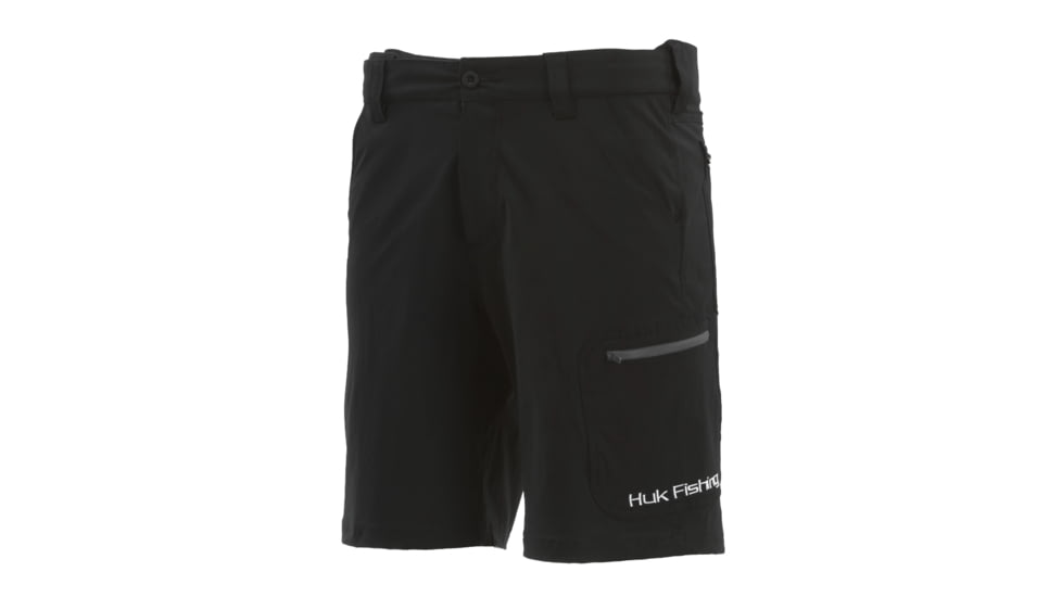 HUK Performance Fishing Next Level Shorts - Mens, Black, Medium, Inseam 10.5 in, H2000011-001-M