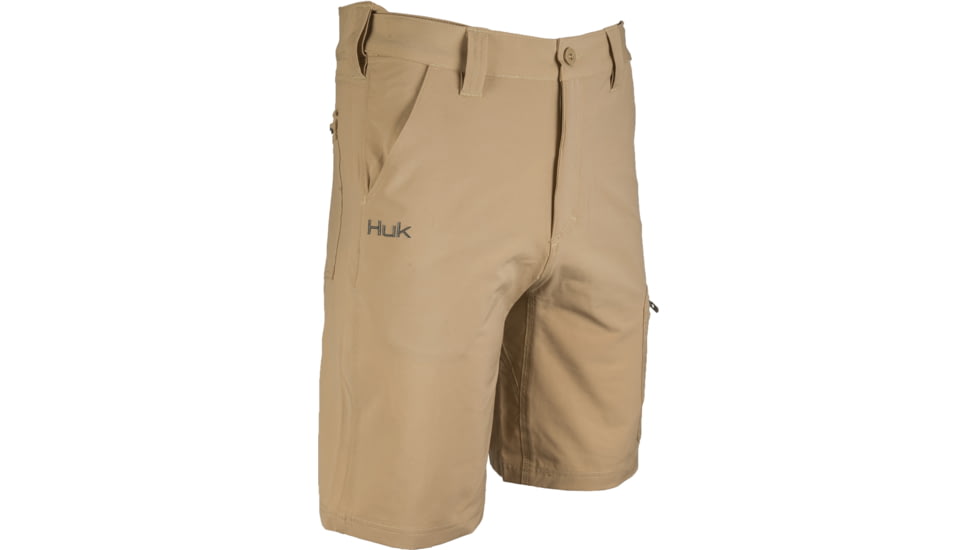 HUK Performance Fishing Next Level Shorts - Men's, Khaki, Small, Inseam 10.5 in, H2000011KHKS
