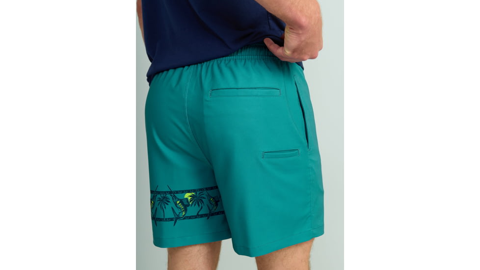 HUK Performance Fishing Pursuit Graphic Volley Shorts - Mens, Storm Blue, 2XL, H2000228-394-XXL