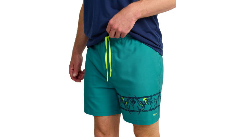 HUK Performance Fishing Pursuit Graphic Volley Shorts - Mens, Storm Blue, 2XL, H2000228-394-XXL