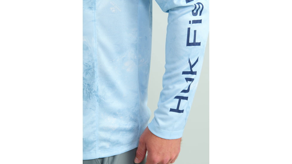 HUK Performance Fishing Pursuit Mossy Oak Printed LS Crew - Mens, Moe Cw Artic, 3XL, H1200610-943-XXXL