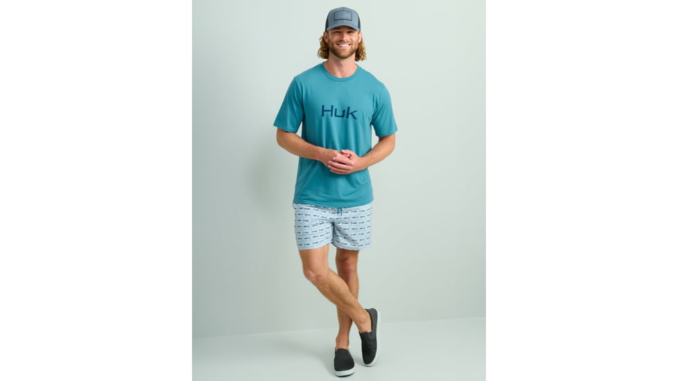 HUK Performance Fishing Pursuit Printed Volley Short - Mens, Harbor Mist2, Large, H2000227-035-L