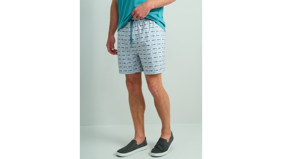 HUK Performance Fishing Pursuit Printed Volley Short - Mens, Harbor Mist2, Large, H2000227-035-L