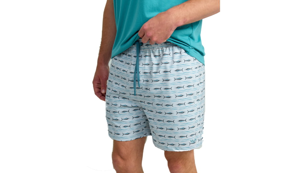 HUK Performance Fishing Pursuit Volley All Over Print Shorts - Mens, Harbor Mist, Small, H2000227-034-S